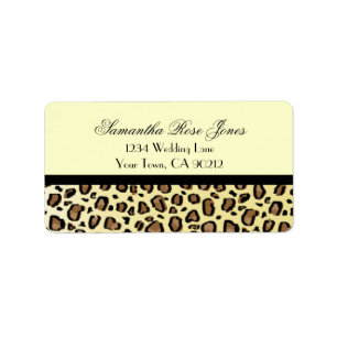 Leopard Print Custom Address Label