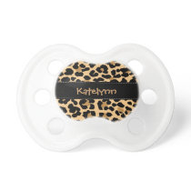 Leopard Print Custom Monogram Baby Pacifier Leopard Print Custom Monogram Baby Pacifier