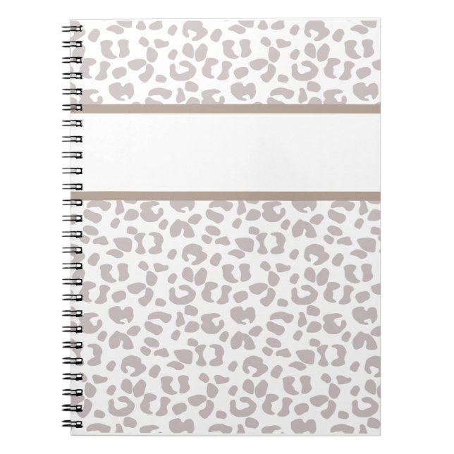 Leopard Print Custom Personalized Notebook Journal (Front)