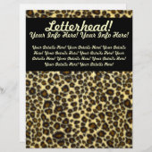 Leopard Print Customizable Letterhead (Front/Back)