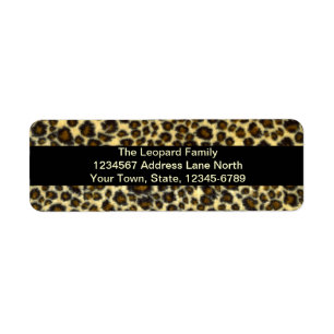 Leopard Print Customizable Return Address Labels
