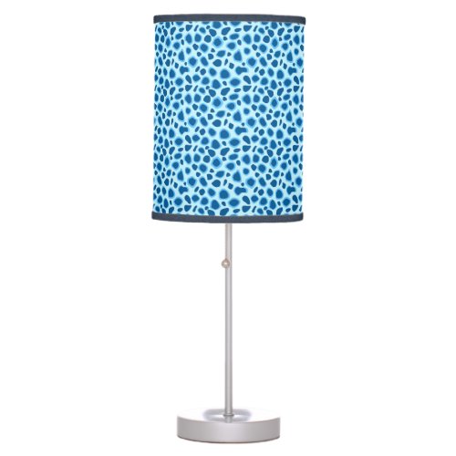 Leopard Print _ Dark Cobalt and Sky blue Table Lamp