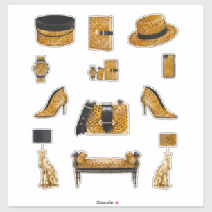 Leopard Print Decals High Fashion Women Planner