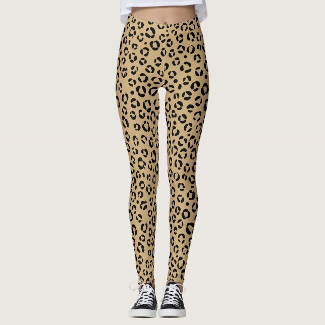 Leopard print design  leggings (Front)