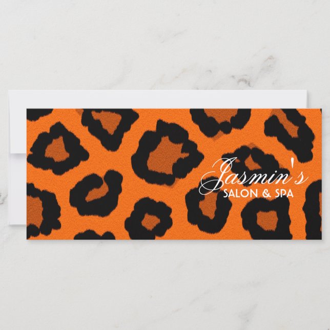 Leopard Print Design Rack Card (Front)