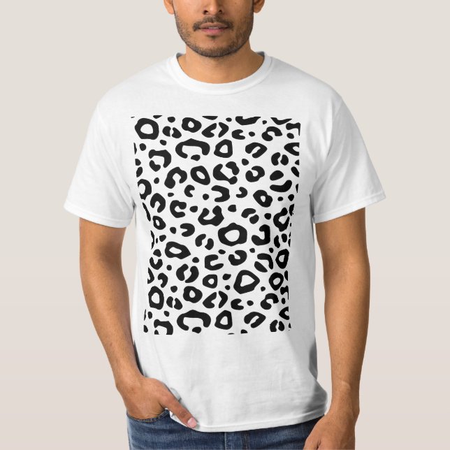 Leopard Print Design T-Shirt (Front)