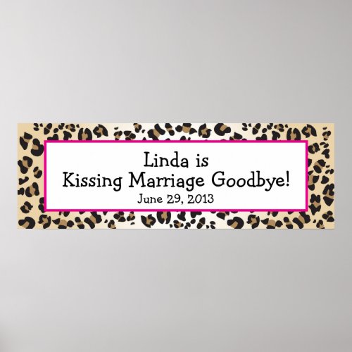 Leopard Print Divorce Party Banner