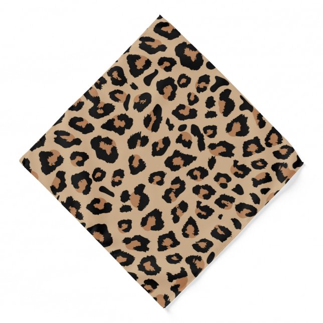 Leopard Print Dog Bandana (Front)