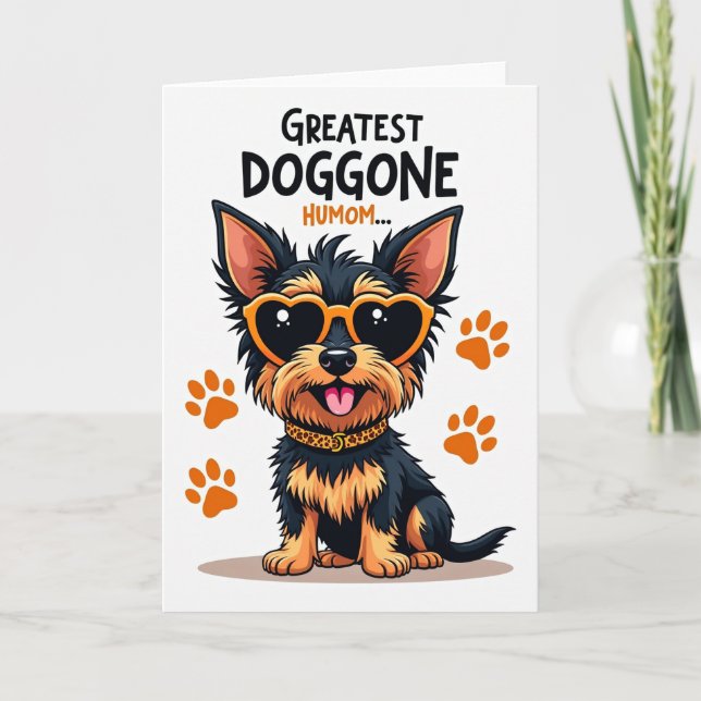 Leopard Print Dog Mom Card (Front)