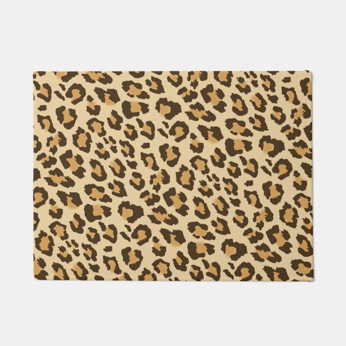 Leopard Print Door Mat | Zazzle