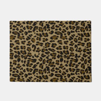 Leopard Print Door Mat by bestgiftideas at Zazzle