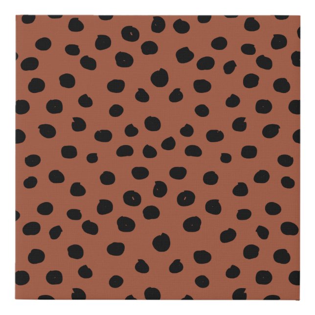 Leopard Print Dots Rust Terracotta Cheetah Spots (Front)