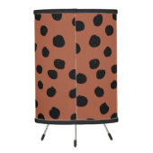 Leopard Print Dots Rust Terracotta Cheetah Spots Tripod Lamp (Back)