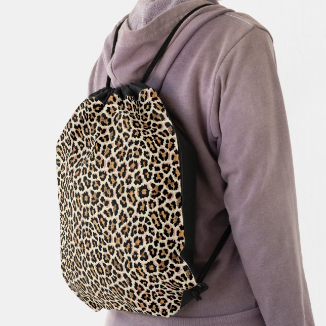 Leopard print drawstring bag (Insitu)
