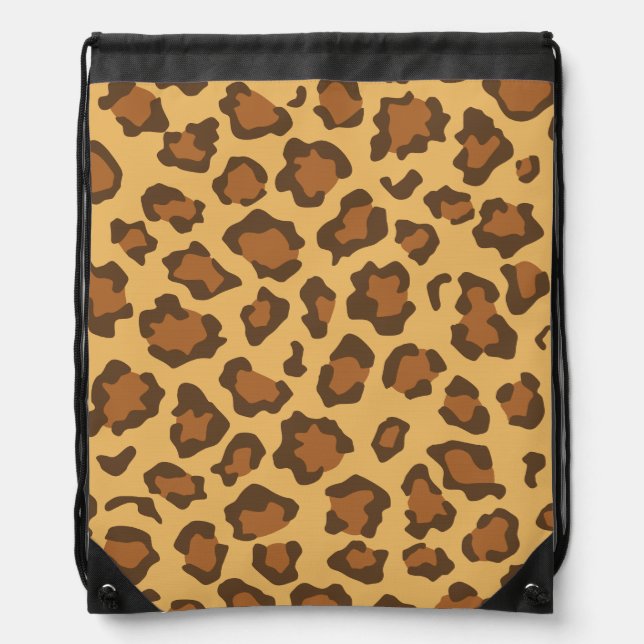  Leopard Print Drawstring Bag (Front)