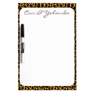 Leopard Print Dry Erase Board