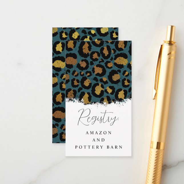 Leopard Print Enclosure Cards - Cheetah (Front/Back In Situ)