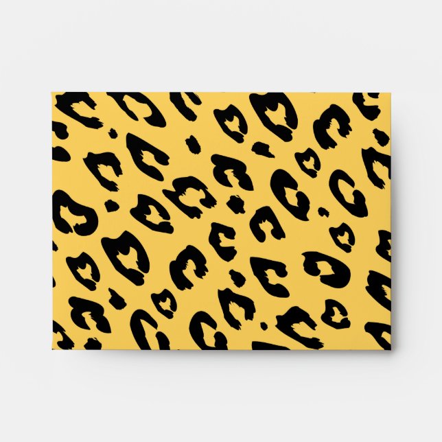 Leopard print envelopes | Exotic animal pattern (Front)