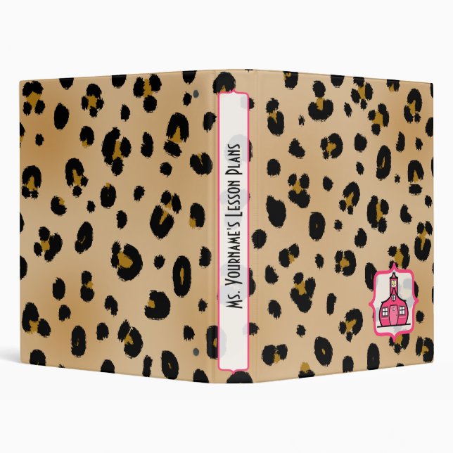 Leopard Print Fancy Teacher Binder (Background)