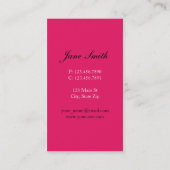 Leopard Print Fashion Designer Elegant Modern Pink Business Card (Back)
