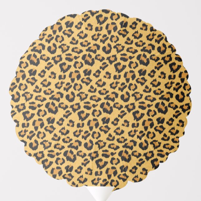Leopard Print Faux Fur Wild Style Safari Pattern Balloon (Front)