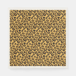 Leopard Print Faux Fur Wild Style Safari Pattern Napkins