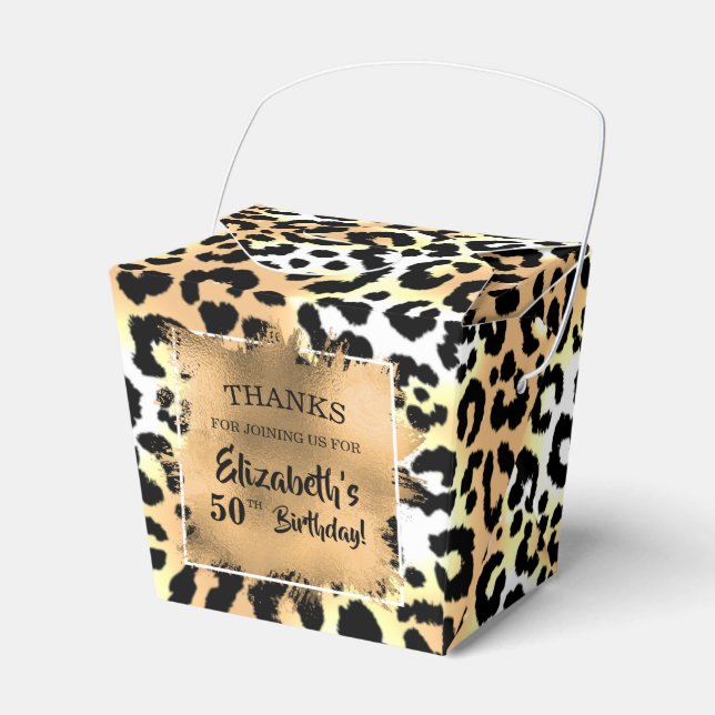 Leopard Print Favor Box (Front Side)