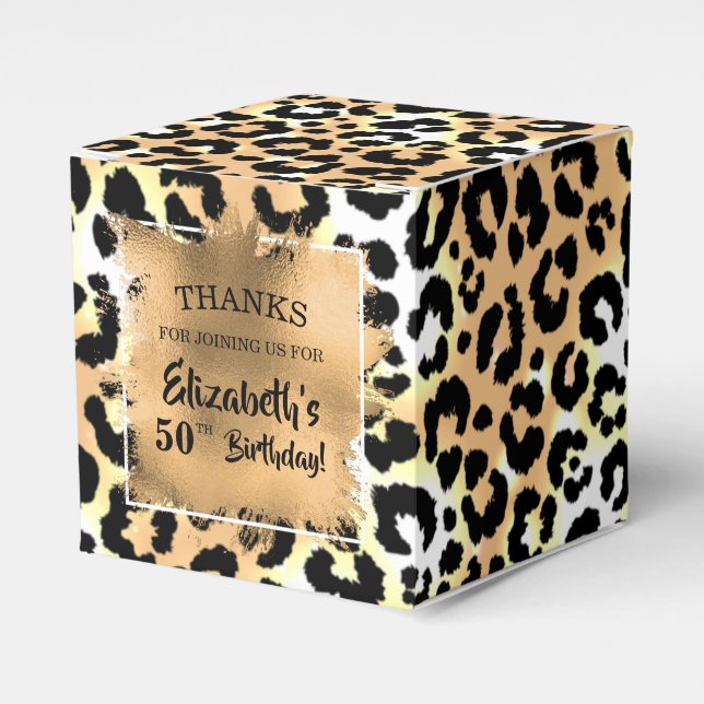 Leopard Print Favor Box (Front Side)