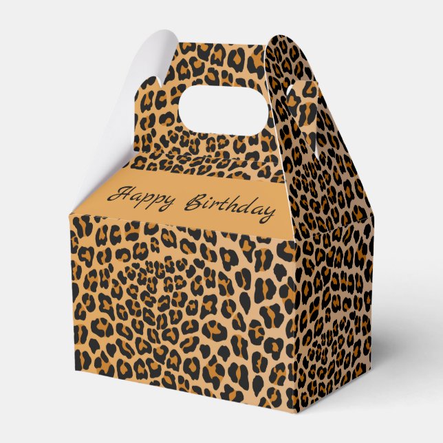 Leopard print favor boxes (Front Side)