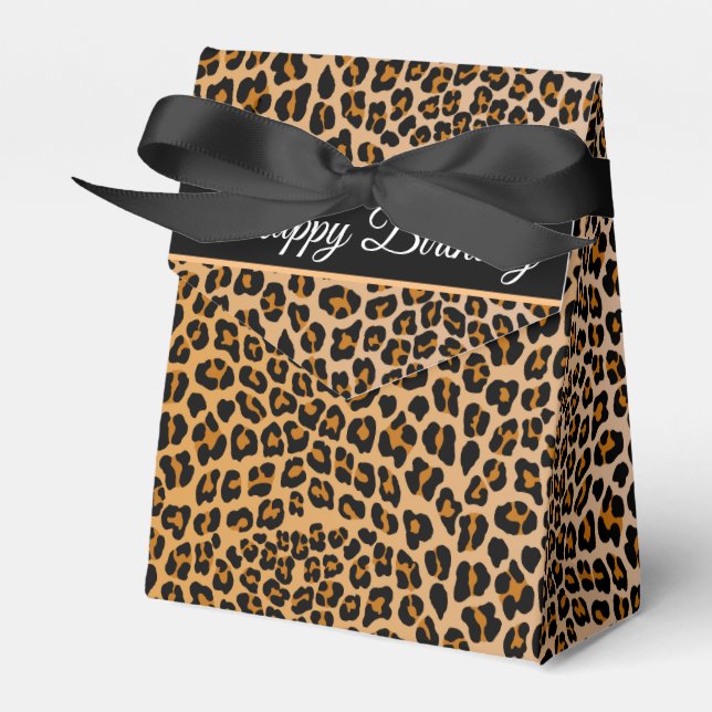 Leopard print favor boxes (Front Side)