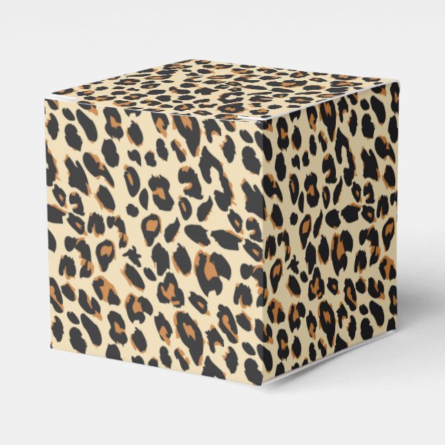 Leopard Print Favor Boxes (Front Side)