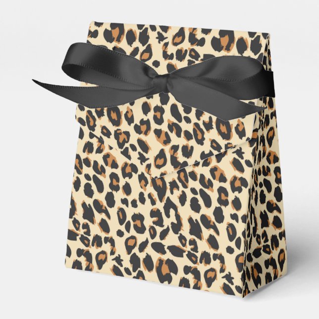 Leopard Print Favor Boxes (Front Side)