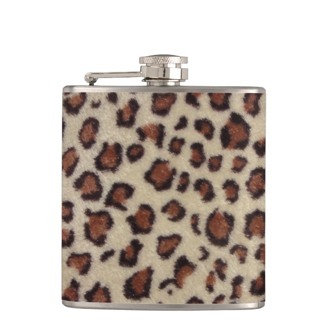 Leopard Print Flask (Front)