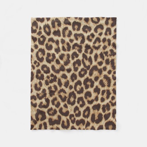 Leopard Print Fleece Blanket | Zazzle