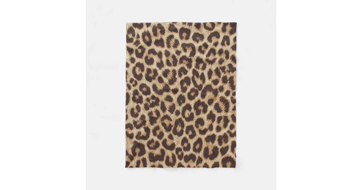 Leopard Print Fleece Blanket | Zazzle