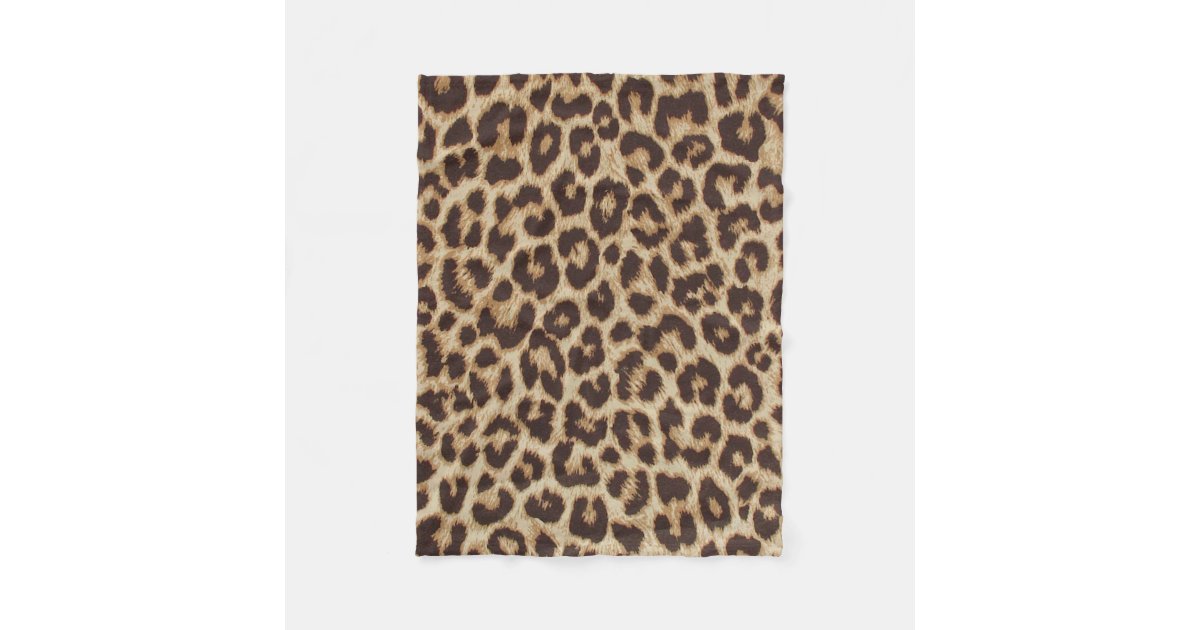 Leopard Print Fleece Blanket | Zazzle