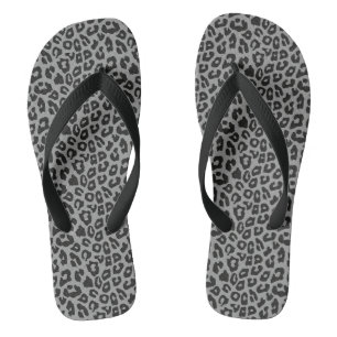 Leopard Print Flip Flops