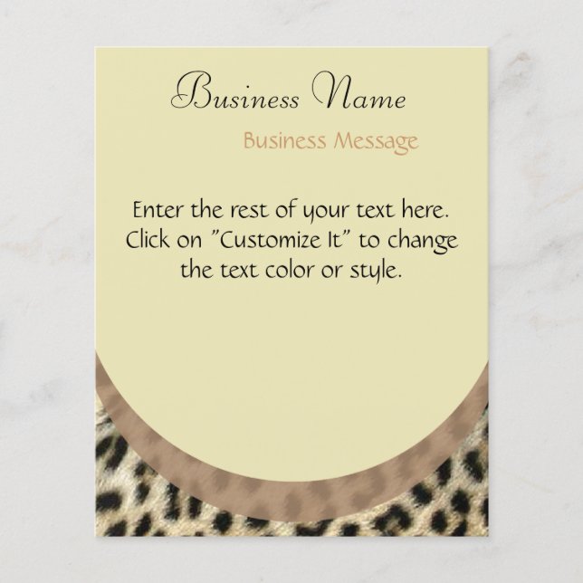Leopard Print Flyer (Front)