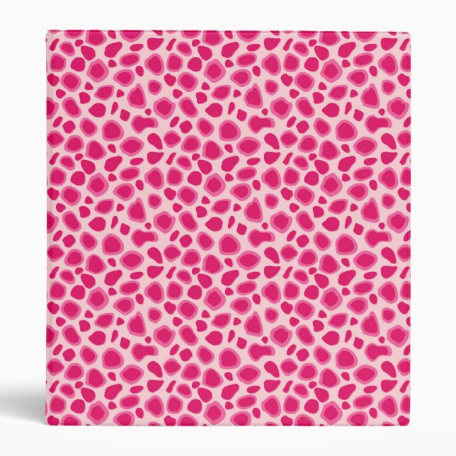 Leopard Print - Fuchsia and light pink Binder (Front)