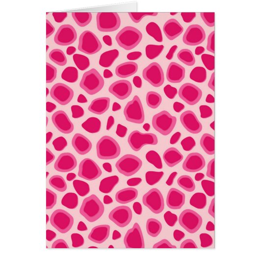Leopard Print - Fuchsia and light pink Cards (Front)