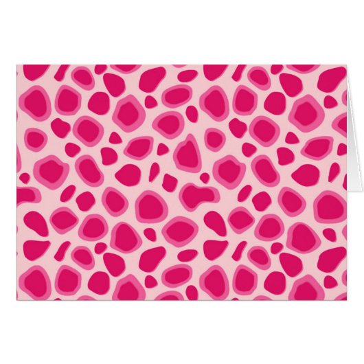 Leopard Print - Fuchsia and light pink Cards (Front Horizontal)