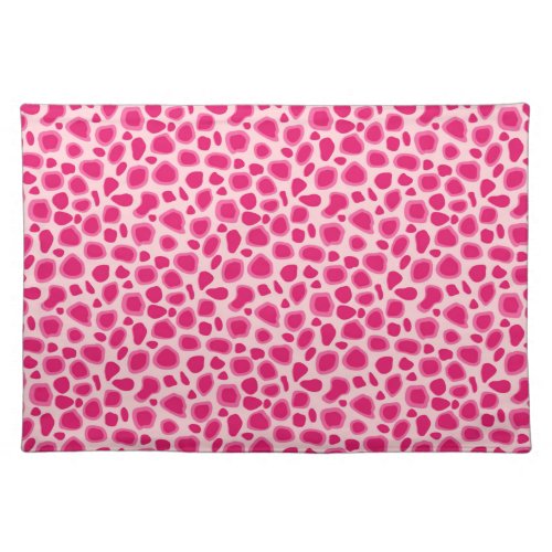 Leopard Print _ Fuchsia and light pink Cloth Placemat