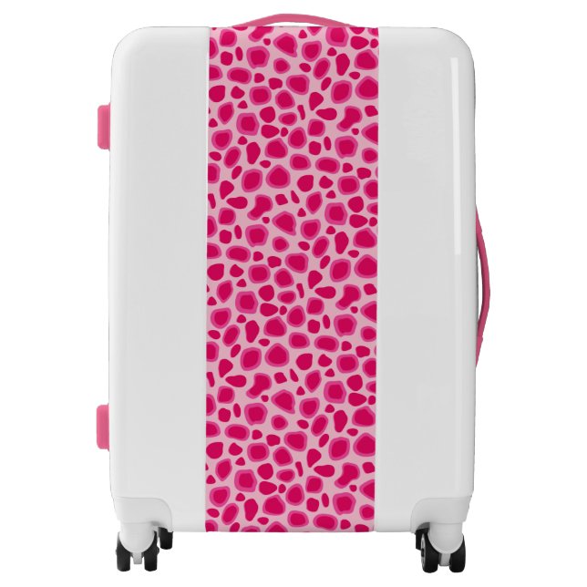 Leopard Print - Fuchsia and light pink Luggage (Front)