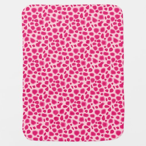 Leopard Print _ Fuchsia and light pink Receiving Blanket