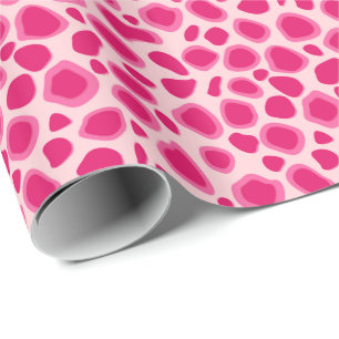 Leopard Print - Fuchsia and light pink Wrapping Paper