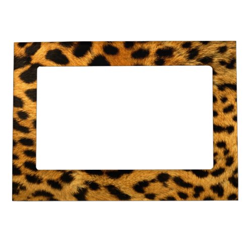 Leopard print fur magnetic frame