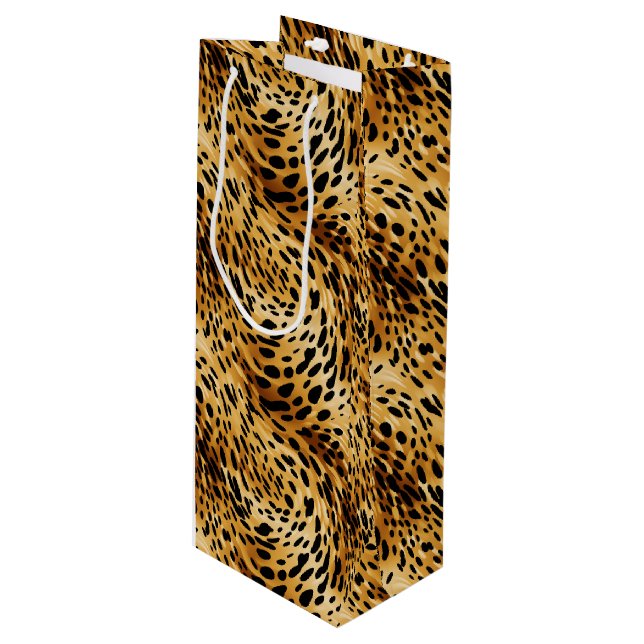 Leopard Print Gift Bag (Front Angled)