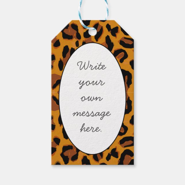 Leopard Print Gift Tags (Front)