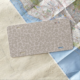 Leopard Print Glam 2 #pattern #design License Plate