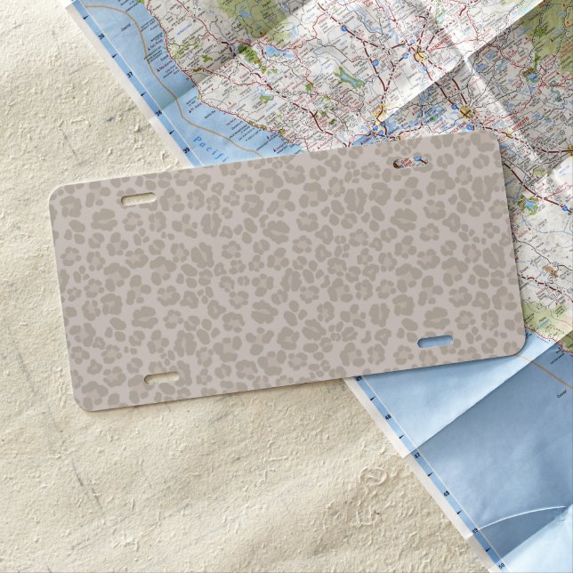 Leopard Print Glam 2 #pattern #design License Plate (In Situ)